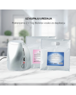Uz uređaj poklanjamo 2 kg Biowax voska za depilaciju.